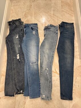 Fashion Nova Women’s Skinny Jeans - Black, Mid Blue, Light Blue, Dark Blue